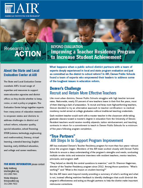 Teacher effectiveness Denver PDF cover