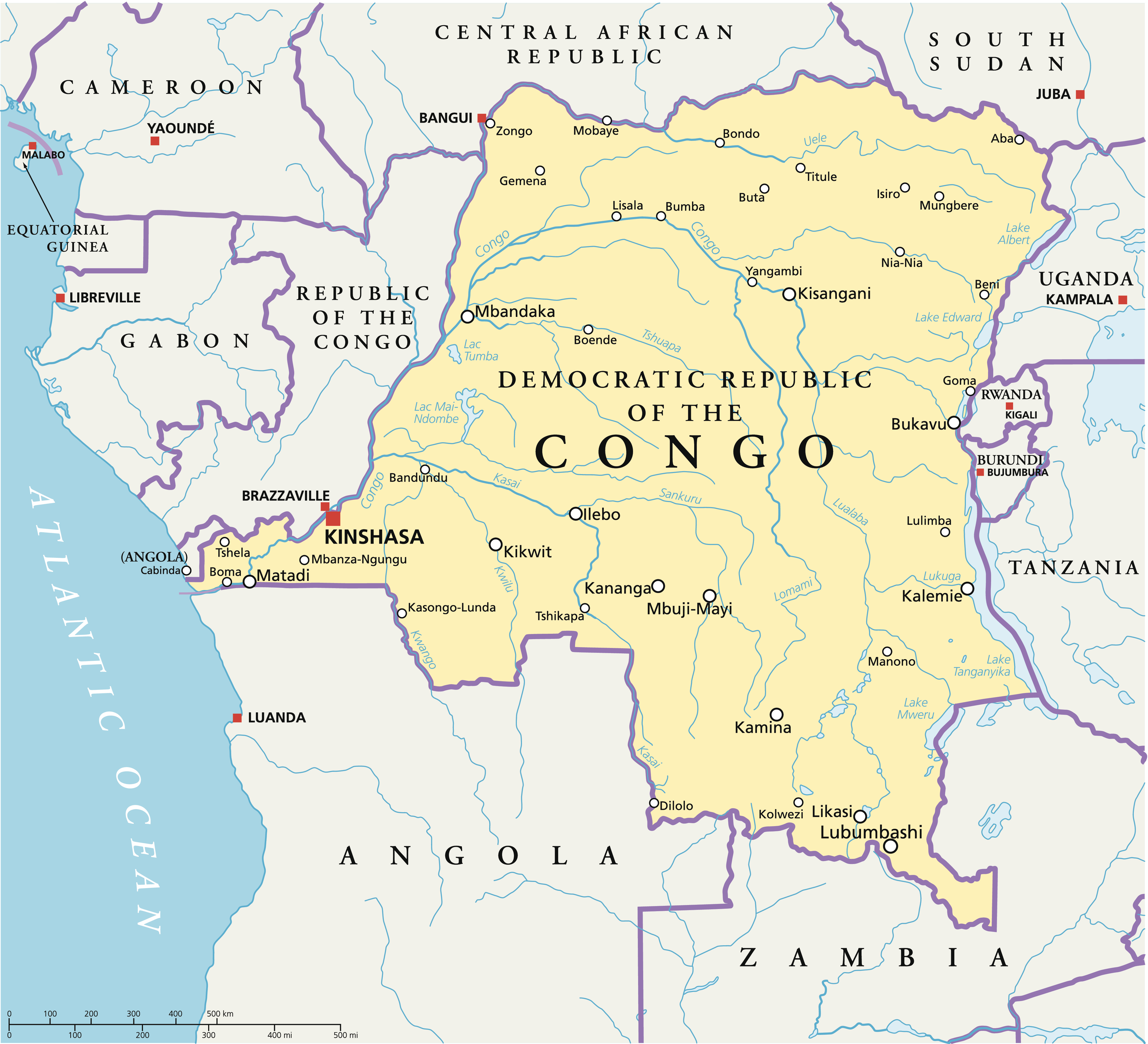 map of Democratic Republic of Congo