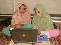 Girls at computer