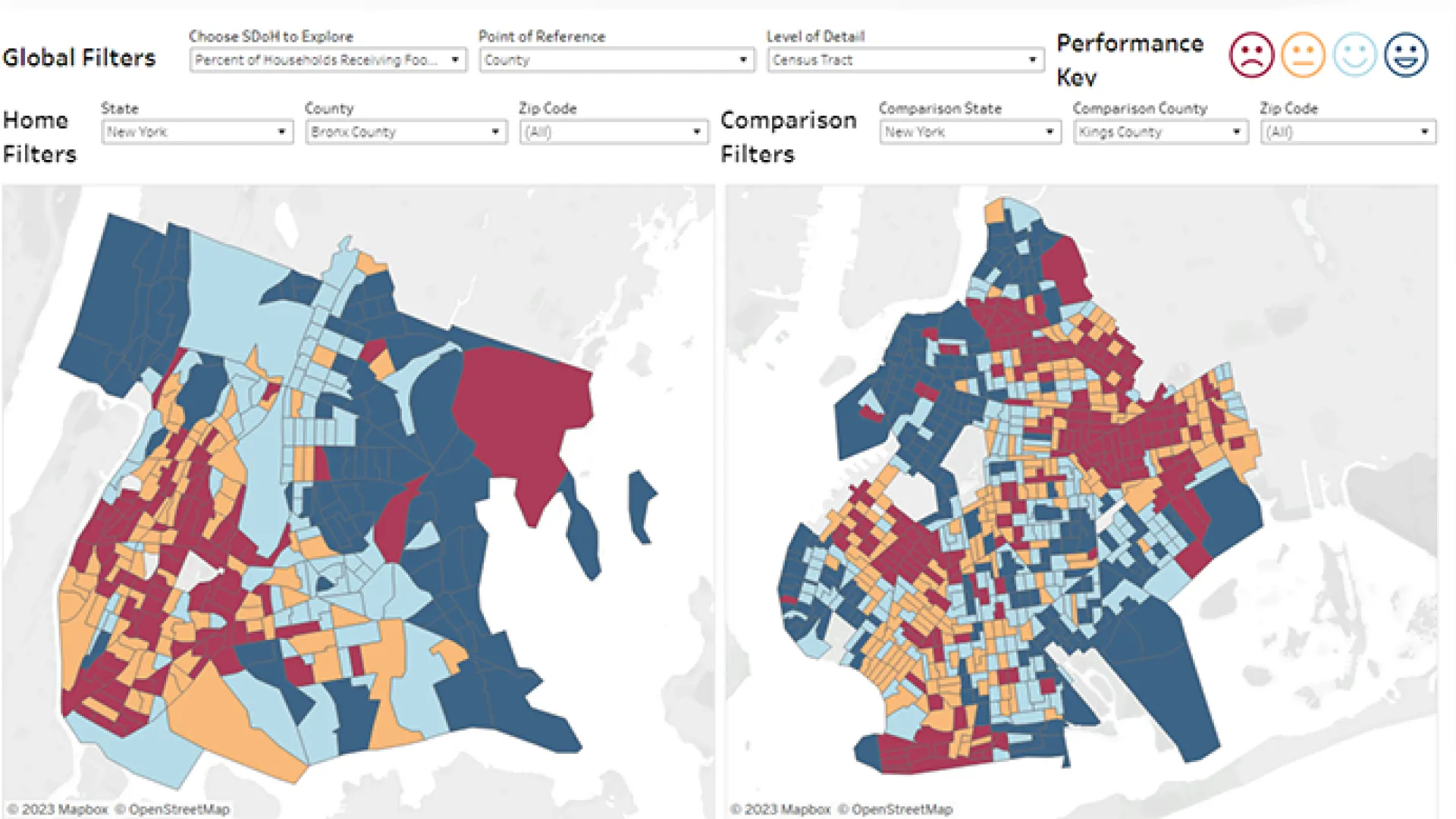 Social Determinants of Health Action Tool map