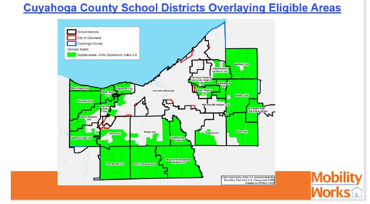 Map of Cuyahoga County School District