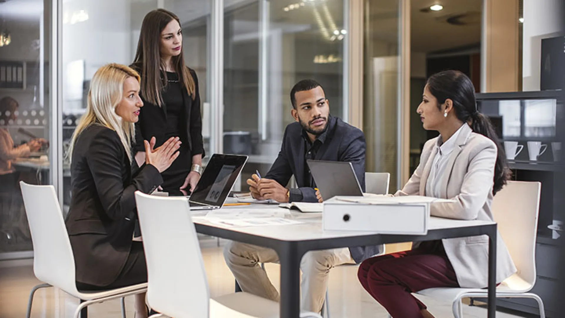 Business people having a meeting