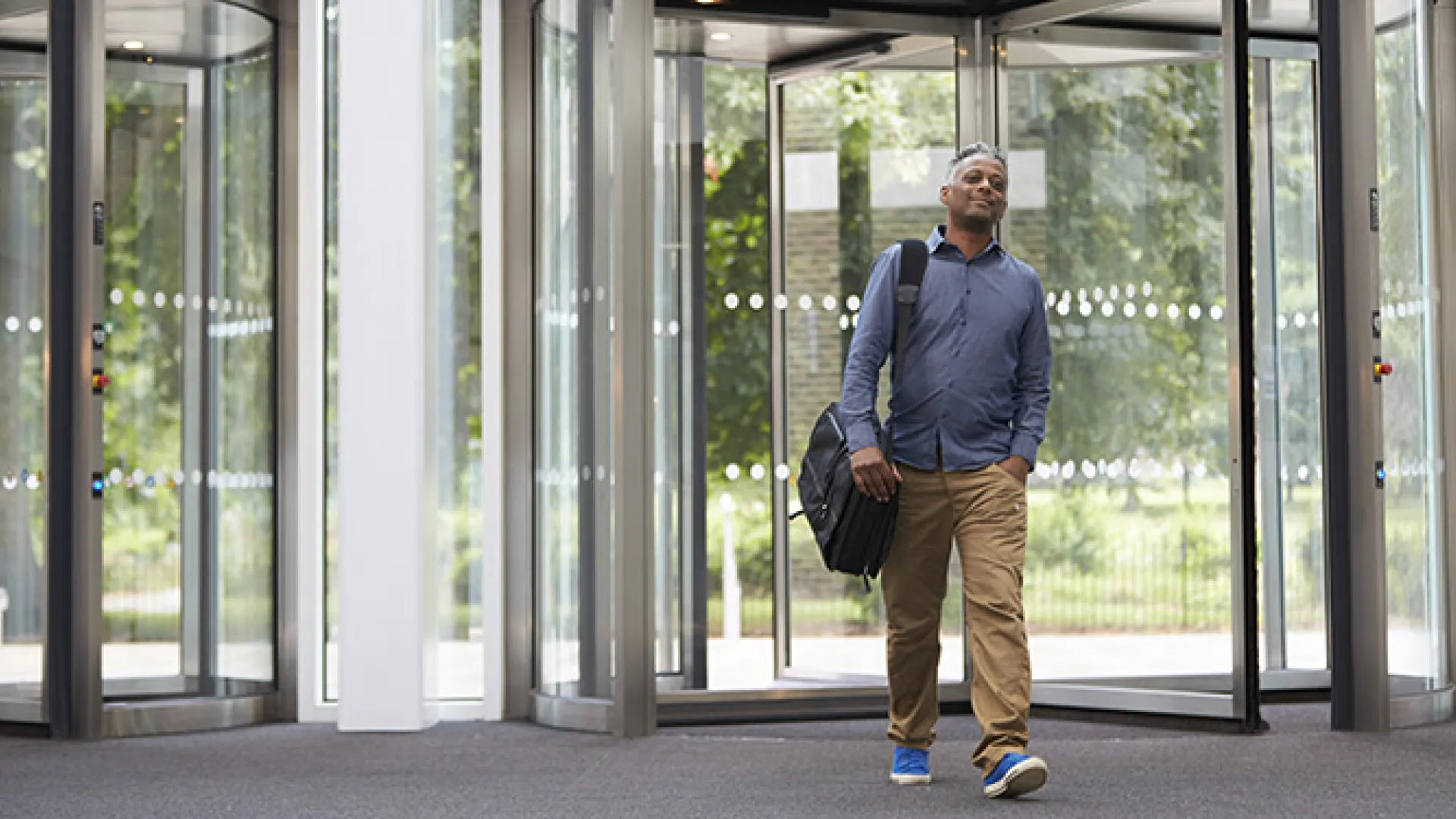Man returning to office