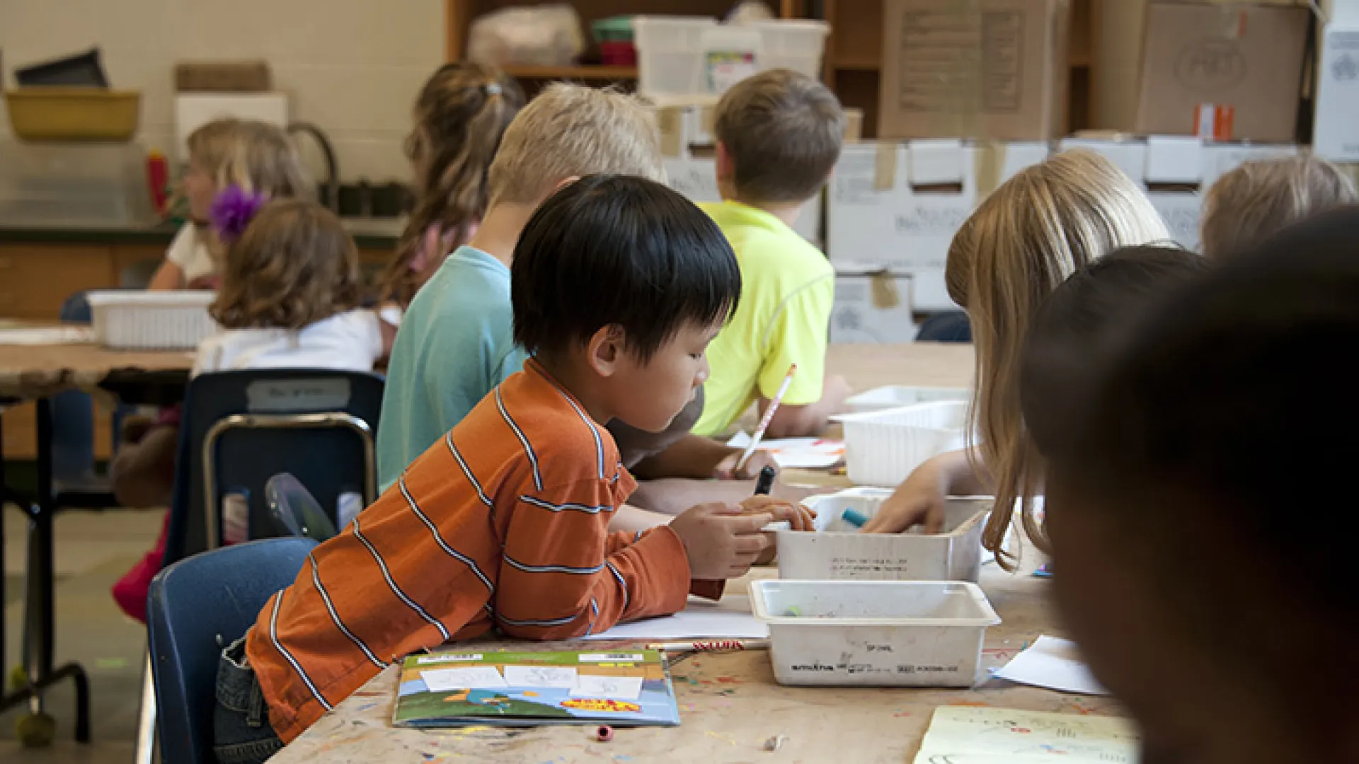 Young child in classroom