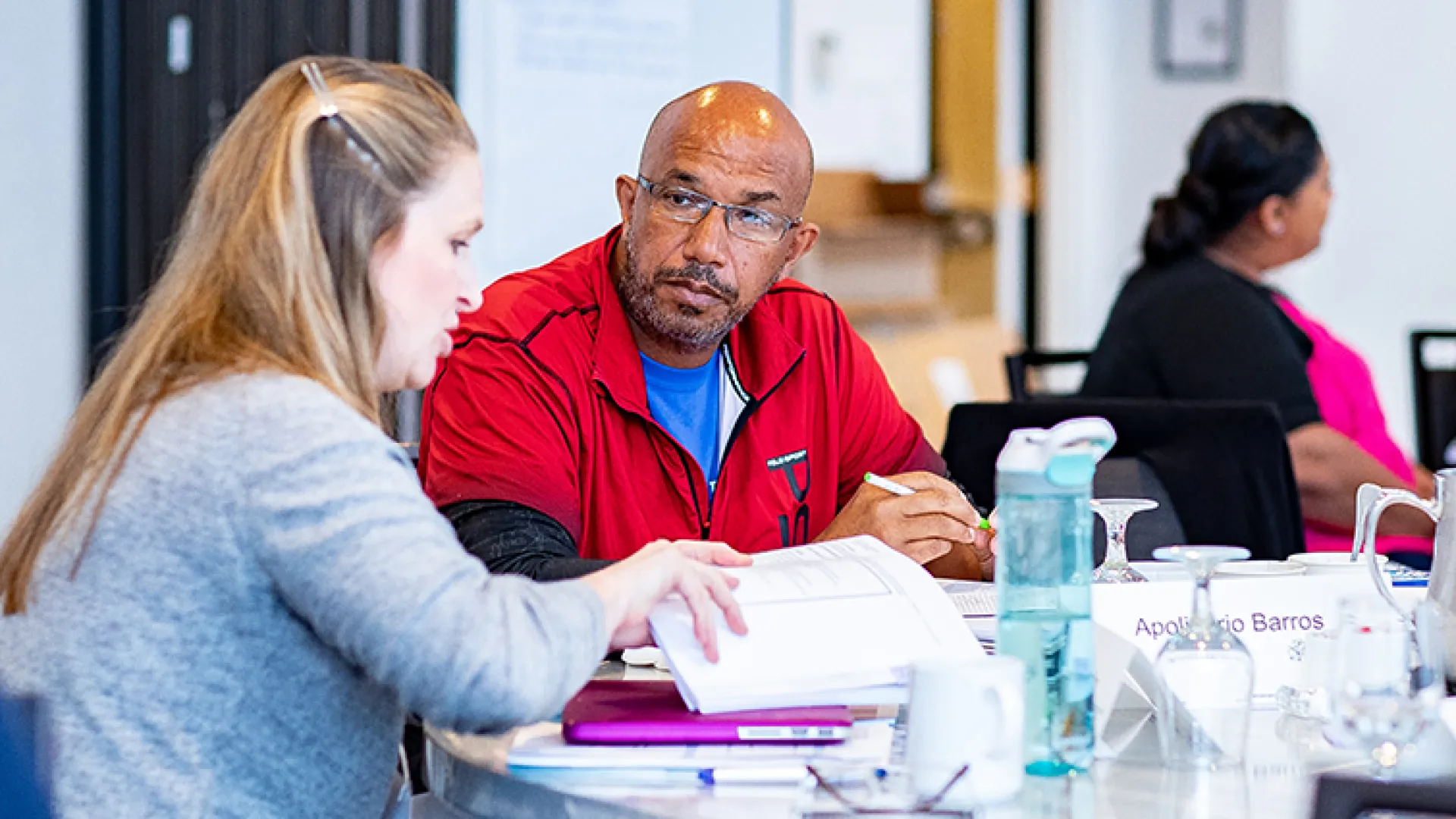 Teachers in discussion