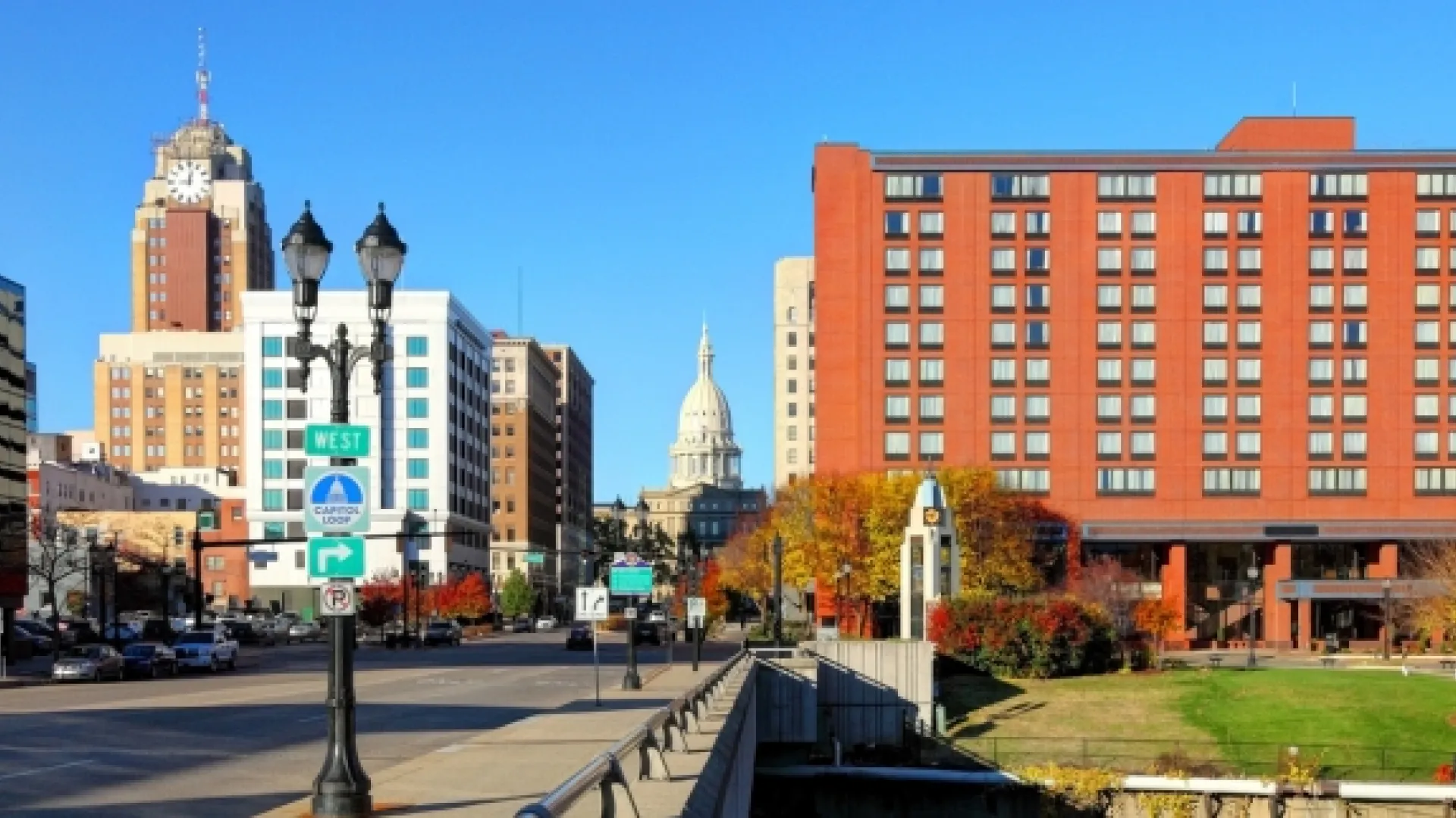 photograph of downtown Lansing, Michigan