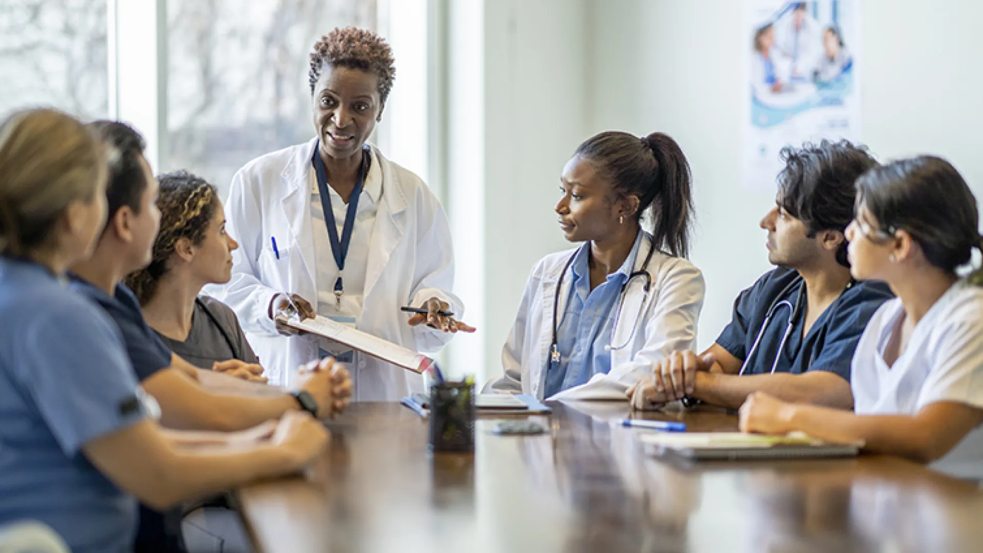 medical team having a meeting