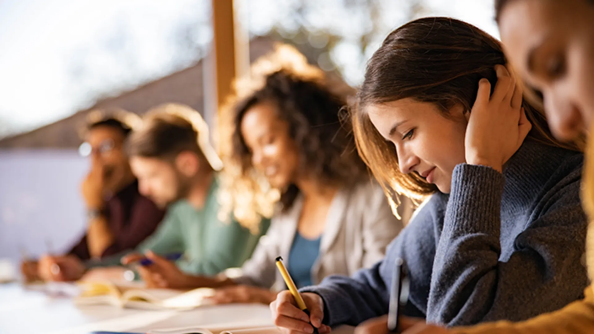 College students in classroom