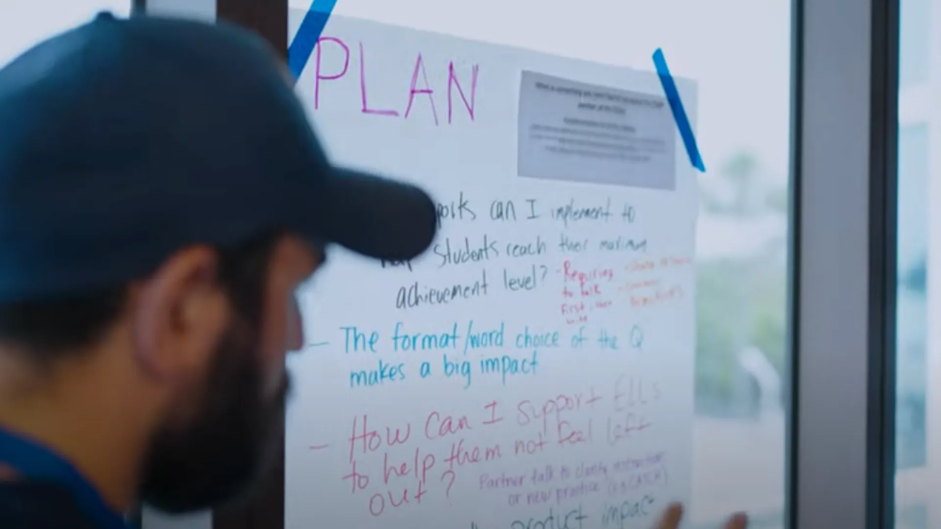 LBNSI teacher with Planning draft chart
