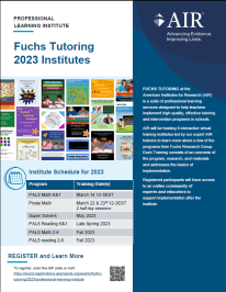 Fuchs Tutoring 2023 Institutes cover