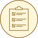 Icon depicting a clipboard and checklist