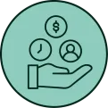 Icon depicting resources