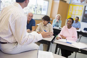 Older students in classroom