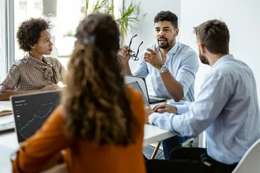 Business colleagues in a meeting