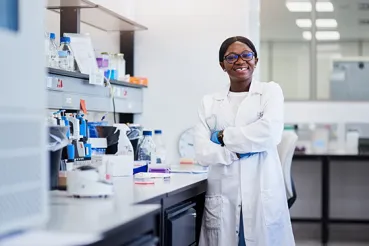 Labworker in Africa