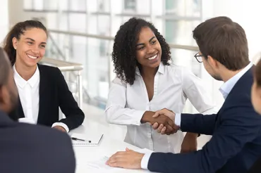 Business meeting with diverse colleagues