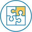 Icon showing puzzle pieces
