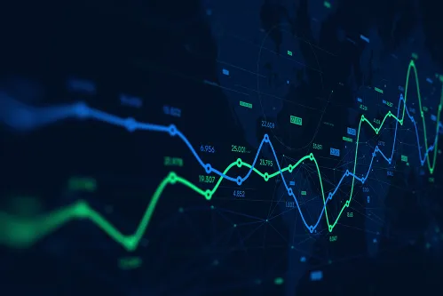 Data points on a screen