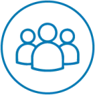 icon showing outline of people