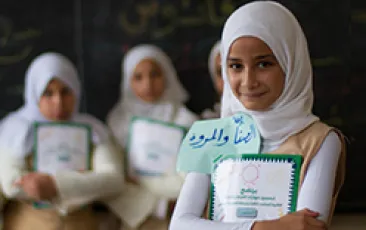 Image of young woman in headscarf