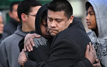 People embracing 