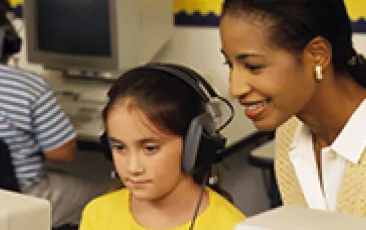 Image of teacher and student
