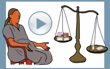 still image from whiteboard animation on senior's financial security