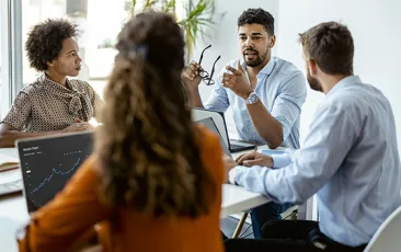 Business colleagues in a meeting