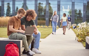 College students on campus