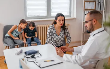 Rural family with doctor