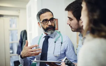 Medical professionals in discussion