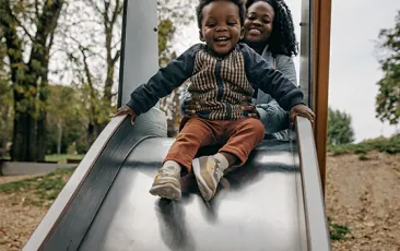 We have fun together, mother and son