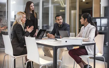 Business people having a meeting
