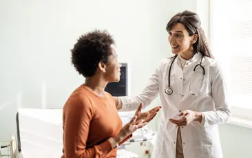 Doctor and patient in discussion