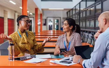 Teachers in discussion
