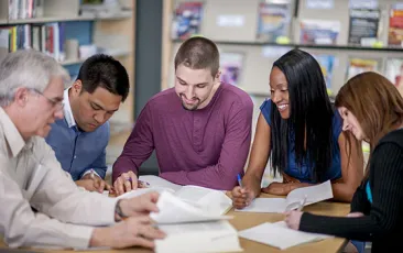 Researchers working together