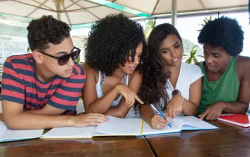 Group of international students