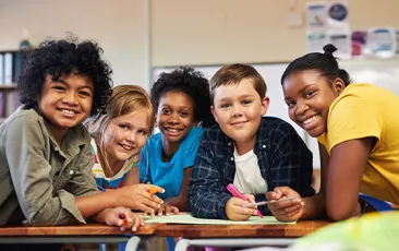 Group of middle school kids