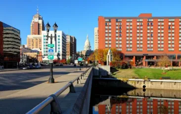 photograph of downtown Lansing, Michigan