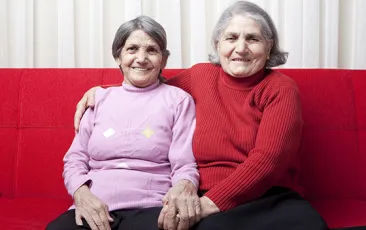 Two older women who are sisters