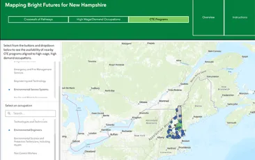 Screenshot of Mapping Bright Futures for New Hampshire
