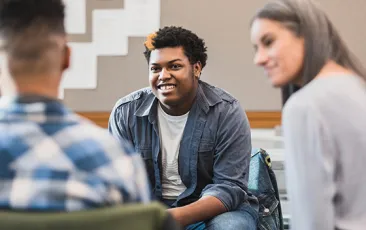 Young African American man in group therapy