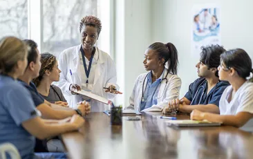 medical team having a meeting