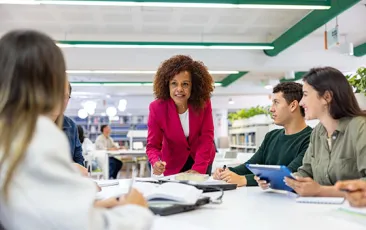 Teachers working together with researcher