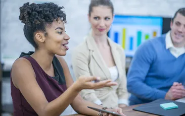 Business colleagues in discussion
