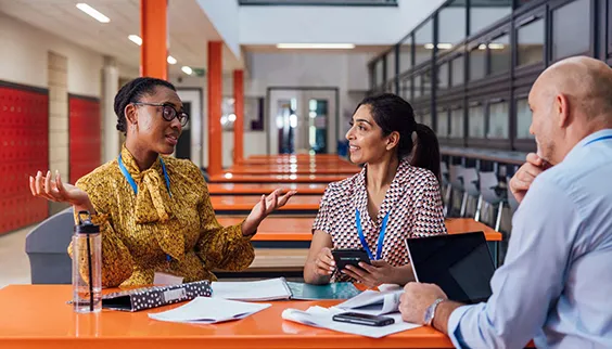 Teachers in discussion