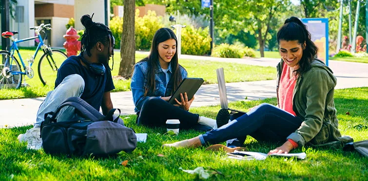 Diverse Group of College Students on Campus