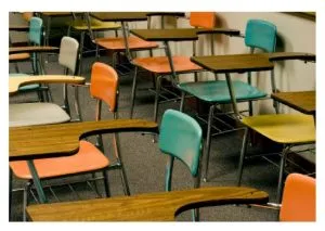 Empty schooldesks