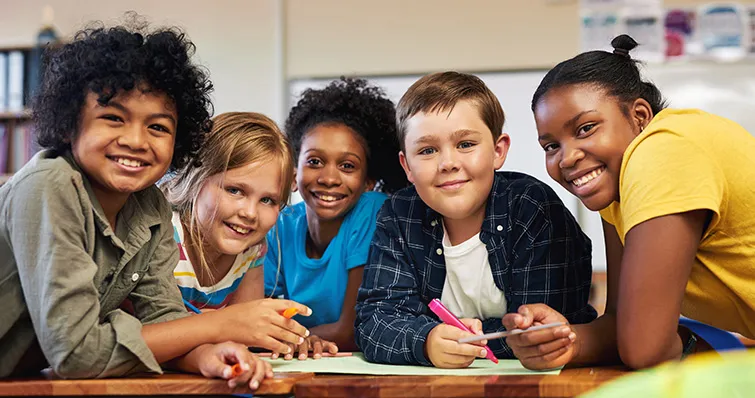 Group of middle school kids