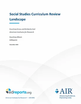 thumbnail image for Social Studies Curriculum Landscape Report